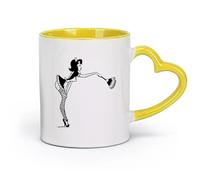 AYUEHBN Taza de cerámica novedosa para regalo, atractiva, para mucamas, sex shop, estilo pin-up para adultos (320 ml) para bebidas calientes, café con leche y capuchino.