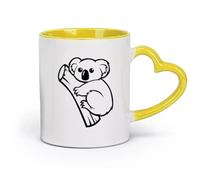 AYUEHBN Taza de cerámica novedosa para té o café con diseño de koala australiano, ideal para el hogar, la oficina, cafeterías e ideas de regalo.