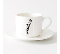 AYUEHBN Taza de Cerámica para Café, Té y Cacao Armas Flor Rosa Pistola Romance Amor （6oz/175ml） Ideal para el hogar, la oficina, cafeterías, ideas de regalo Juego de té con taza y platillo (blanco)