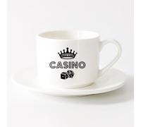 AYUEHBN Taza de Cerámica para Café, Té y Cacao Dados Póker Cartas Casino Apuestas （6oz/175ml） Regalo divertido para amantes del café, mejores amigos del trabajo, compañeros de trabajo y amigos