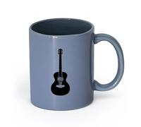 AYUEHBN Taza de para Café, Té y Cacao Música de guitarra acústica Rock Pop （11oz/320ml） para amantes del café, mejores amigos del trabajo, compañeros de trabajo y amigos Gris azulado