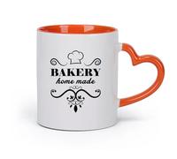 AYUEHBN Taza de para Café, Té y Cacao Panadería Casa Café Casero Horneado （11oz/320ml） Regalo divertido para amantes del café, mejores amigos del trabajo, compañeros de trabajo y amigos Naranja