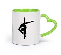 AYUEHBN Taza de Té de atractivo sexual Chica Baile en Barra Striptease （11oz/320ml） Regalo divertido para amantes del café, mejores amigos del trabajo, compañeros de trabajo y amigos Verde