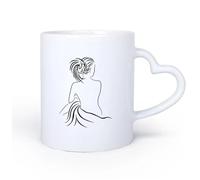 AYUEHBN Taza de Té de Cerámica Atractivo sexual de espalda femenina Chica Mujer 11oz/320ml Regalo divertido para amantes del café, mejores amigos del trabajo, compañeros de trabajo y amigos