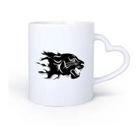 AYUEHBN Taza de té o café original Animal abstracto depredador leopardo gran felino cabeza 11oz/320ml Ideal para el hogar, la oficina, cafeterías, ideas de regalo