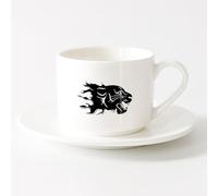 AYUEHBN Taza de té o café original Animal abstracto depredador leopardo gran felino cabeza （6oz/175ml） Ideal para el hogar, la oficina, cafeterías, ideas de regalo