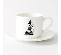 AYUEHBN Taza de Té y Café Genial Mente Abierta Libre Lectura de Libros Abiertos Mariposas （6oz/175ml） Cappuccino, Latte Macchiato, té, espresso Juego de té con taza y platillo (blanco)