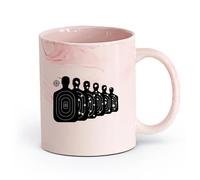 AYUEHBN Tazas café blanca Club Caza Deportiva Tiro al Blanco （11oz/320ml） Regalo divertido para amantes del café, mejores amigos del trabajo, compañeros trabajo y amigos Rosa mármol