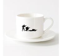 AYUEHBN Tazas con Asas Cómodas Sala de juegos de guerra de armas militares de soldados （6oz/175ml） Café, té, latte, leche, cacao, zumo y otras bebidas calientes