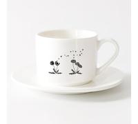 AYUEHBN Tazas de Café con Asas Grandes para Hombres y Mujeres Flor Diente de león Floral （6oz/175ml） Ideal para el hogar, la oficina, cafeterías, ideas de regalo