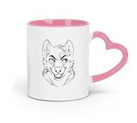 AYUEHBN Tazas de café de porcelana con diseño de zorro astuto (320 ml) para café, sopa, té, leche, café con leche y chocolate caliente, para damas y caballeros.