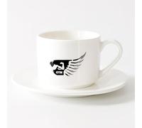 AYUEHBN Tazas de café de porcelana Wing Muscle Body Gymnastics Fitnesscenter Deporte （6oz/175ml） Elegante y duradero: apto para microondas y lavavajillas Juego de té con taza y platillo (blanco)