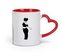 AYUEHBN Tazas de cerámica para café, leche, té, niña africana, joven y hermosa dama (320 ml), elegantes y duraderas, aptas para microondas y lavavajillas.