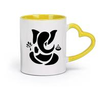 AYUEHBN Tazas de cerámica para café y té, diseño abstracto de Ganesha, hindú, hinduismo, Vedas, Dios (320 ml), capuchino, latte macchiato, té y espresso.