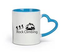 AYUEHBN Tazas de cerámica para café y té, para alpinismo, escalada en roca, deportes extremos, montaña (320 ml) para té, café, infusión caliente, azul