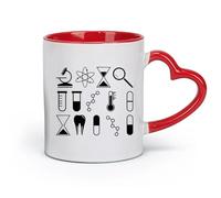 AYUEHBN Tazas de cerámica personalizadas para ciencias, universidades, escuelas, laboratorios, química (320 ml) para cafeterías o restaurantes.