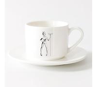 AYUEHBN Tazas de gres para café y té Chica Limpiando Limpiador Pin Up Mujer Trapeando （6oz/175ml） Oficina, hogar, cafetería, apto para lavavajillas y microondas