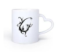 AYUEHBN Tazas de gres para café y té Dragón asiático, animal mitológico de cuento de hadas 11oz/320ml Oficina, hogar, cafetería, apto para lavavajillas y microondas