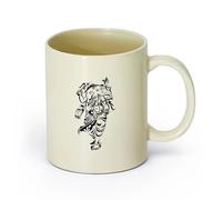 AYUEHBN Tazas de té, café y chocolate caliente Dios Ganesha Elefante Hinduismo （11oz/320ml） para amantes del café, mejores amigos del trabajo, compañeros de trabajo y amigos Amarillo claro