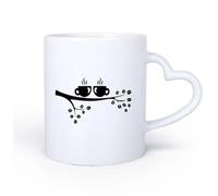 AYUEHBN Tazas de té, café y chocolate caliente Tazas de Café Rama Buenos Días 11oz/320ml Para café, sopa, té, leche, latte, chocolate caliente, para mujeres y hombres