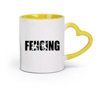 AYUEHBN Tazas grandes de cerámica para bebidas calientes, esgrima, deportes, duelo de palabras, espadas (320 ml) para té, café, leche y capuchino.