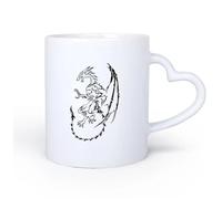 AYUEHBN Tazas Grandes para Bebidas Calientes Cuento de hadas de fantasía y mito del dragón 11oz/320ml Café, té, latte, leche, cacao, zumo y otras bebidas calientes