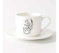 AYUEHBN Tazas Grandes para Bebidas Calientes Cuento de hadas de fantasía y mito del dragón （6oz/175ml） Café, té, latte, leche, cacao, zumo y otras bebidas calientes