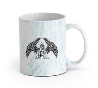 AYUEHBN Tazas Grandes para Té, Café y Chocolate Caliente Ángel romántico （11oz/320ml） una bebida matutina, bodas, cumpleaños, regalos para mujeres, Día del Padre, madres, niñas y niños Azul mármol