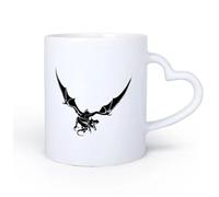 AYUEHBN Tazas personalizadas Dragón aterrador Fantasía Cuento de hadas Bestia fantástica 11oz/320ml Café, té, latte, leche, cacao, zumo y otras bebidas calientes