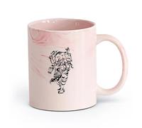 AYUEHBN Tazas té, café y chocolate caliente Dios Ganesha Elefante Hinduismo （11oz/320ml） Regalo divertido para amantes del café, mejores amigos del trabajo, compañeros trabajo y amigos Rosa mármol