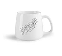 AYUEHBN Tazza da tè latte in porcellana Chitarrista Musica Musicale （14oz/400ml） Il regalo ideale per la colazione, matrimoni, compleanni, regali per donne, festa del papà, mamma, ragazze, ragazzi