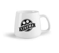 AYUEHBN Tazze da caffè in ceramica bianca Cinema Film Cinema Sala TV （14oz/400ml） Il regalo ideale per la colazione, matrimoni, compleanni, regali per donne, festa del papà, mamma, ragazze, ragazzi