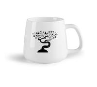 AYUEHBN Tazze grandi per bevande calde Albero con icone di yoga zen （14oz/400ml） Il regalo ideale per la colazione, matrimoni, compleanni, regali per donne, festa del papà, mamma, ragazze, ragazzi