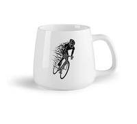 AYUEHBN Tazze grandi per bevande calde Ciclista Sport Corsa Bici Fuoco （14oz/400ml） Il regalo ideale per la colazione, matrimoni, compleanni, regali per donne, festa del papà, mamma, ragazze, ragazzi