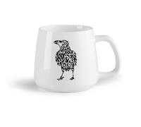 AYUEHBN Tazze grandi per bevande calde Corvo astratto in stile gotico （14oz/400ml） Il regalo ideale per la colazione, matrimoni, compleanni, regali per donne, festa del papà, mamma, ragazze, ragazzi