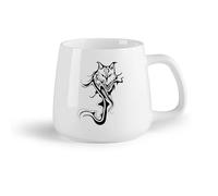 AYUEHBN Tazze grandi per bevande calde Lupo Animale Astratto Fresco （14oz/400ml） Il regalo ideale per la colazione, matrimoni, compleanni, regali per donne, festa del papà, mamma, ragazze, ragazzi