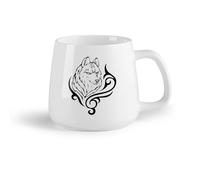 AYUEHBN Tazze grandi per bevande calde Lupo Animale Predatore Tribale （14oz/400ml） Il regalo ideale per la colazione, matrimoni, compleanni, regali per donne, festa del papà, mamma, ragazze, ragazzi