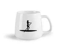 AYUEHBN Tazze grandi per bevande calde Ragazza con pagaia in canoa （14oz/400ml） Il regalo ideale per la colazione, matrimoni, compleanni, regali per donne, festa del papà, mamma, ragazze, ragazzi