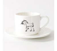 AYUEHBN Vajilla de Cerámica para Hogar Unicornio Cuento de Hadas Animal Mágico （6oz/175ml） Para café, sopa, té, leche, latte, chocolate caliente, para mujeres y hombres