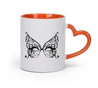 AYUEHBN Vajilla de para Hogar Máscara Mágica Secreta Fantasía （11oz/320ml）para una bebida matutina, bodas, cumpleaños, regalos para mujeres, Día del Padre, madres, niñas y niños Naranja