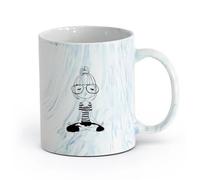 AYUEHBN Vajilla de para Hogar Yoga Meditación Adolescente Zen （11oz/320ml） una bebida matutina, bodas, cumpleaños, regalos para mujeres, Día del Padre, madres, niñas y niños Azul mármol