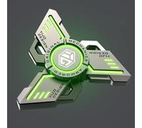 AYUNJIE Anti-Ansiedad Fidget Mano Spinner, de Doble Cara Luminoso Fidget Juguetes Enfoque Dedo Girando Juguete Aliviar el Estrés Aburrimiento TDAH Autismo (C,Verde)