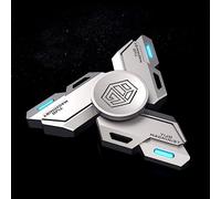 AYUNJIE Anti-Ansiedad Fidget Mano Spinner, Ingenieros Mecánicos Juguetes de Mano Luminosos Enfoque Dedo Juguete Giratorio Aliviar el Estrés Aburrimiento TDAH Autismo (A,Plateado)