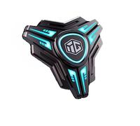 AYUNJIE Anti-Ansiedad Luminoso Fidget Mano Spinner, Enfoque Dedo Juguete Giratorio Aliviar el Estrés Aburrimiento TDAH Autismo, Metal Sólido Fidget Juguete Sensorial (A,Azul)