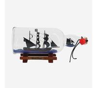 AYUNJIE Barco Perla Negra en un Modelo de Botella de Vidrio, Velero en una Botella, Adornos de Modelo de Velero Clásico, Regalos para Habitación de Niños (27 * 9,8 * 12 Cm)