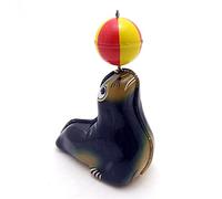 AYUNJIE Estaño Juguete Wind-Up Juguete MS665 León Marino Jugar Bola Animal Malabarismo Ropa Tienda Props Novedad Adornos Creativo Vintage Niños Regalo