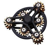 AYUNJIE Fidget Spinner de Mano, ansiedad TDAH Alivio del estrés Juguetes de Dedo, Alivio del estrés para niños y Adultos, Escritorio silencioso aleación de Metal Spinner Fidget Toys (Negro)