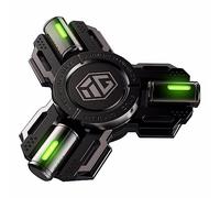 AYUNJIE Metal Dedo Mano Spinner Juguetes con luz Luminosa, estrés ansiedad TDAH Alivio Figets Juguete, Spinner Absorbe la luz Solar y Luego Suelta en la Oscuridad Fidget Spinner (C,Negro)
