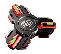 AYUNJIE Metal Dedo Mano Spinner Juguetes con luz Luminosa, estrés ansiedad TDAH Alivio Figets Juguete, Spinner Absorbe la luz Solar y Luego Suelta en la Oscuridad Fidget Spinner (A,Rojo)