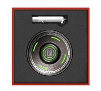 AYUNJIE Metal Finger Spinner UFO Modelo ansiedad Juguete para Adultos antiestrés Fidget Juguetes luz Gadgets aleación de Zinc DIY Divertido Juguete para niños (Gris,A)